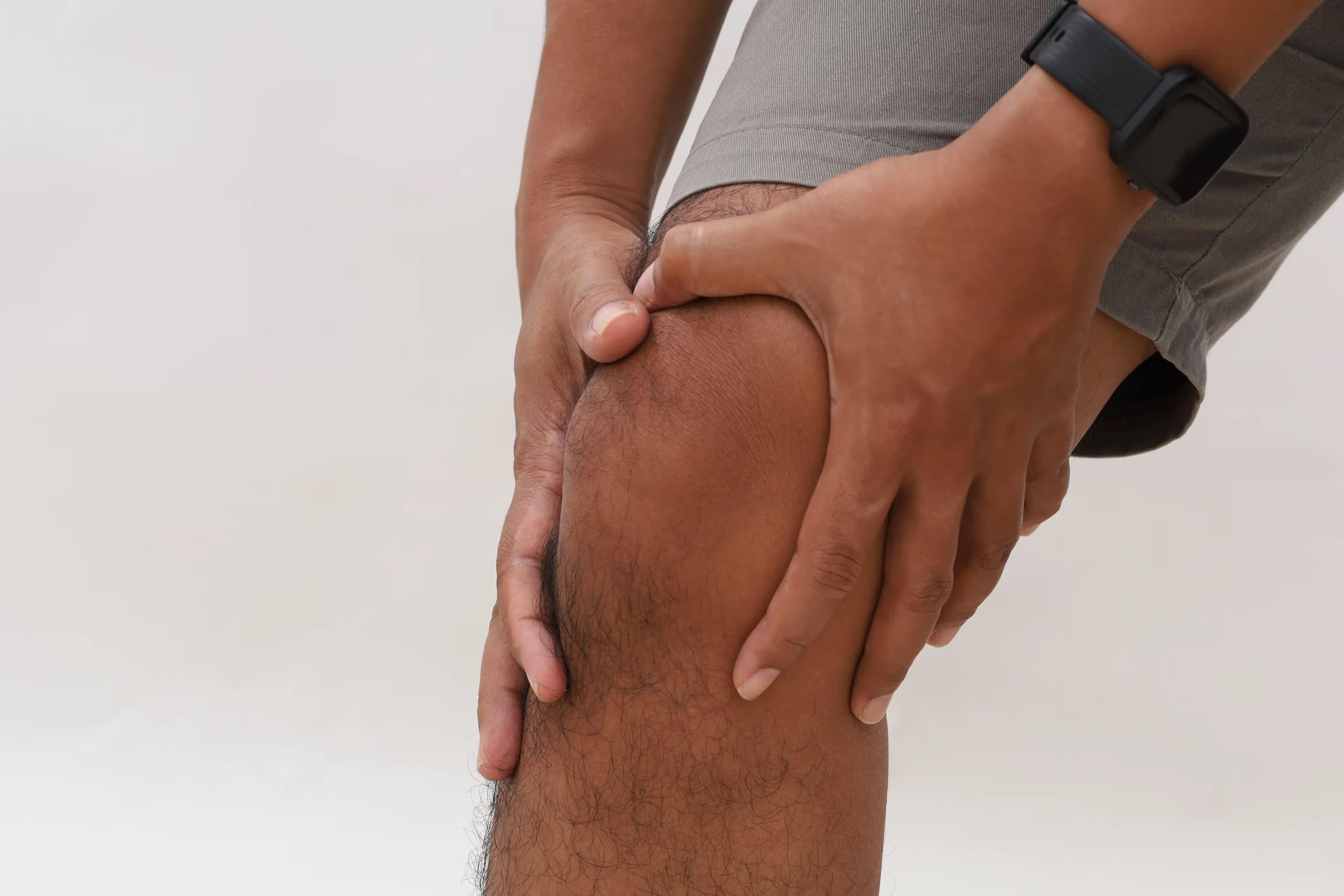 a knee held in pain